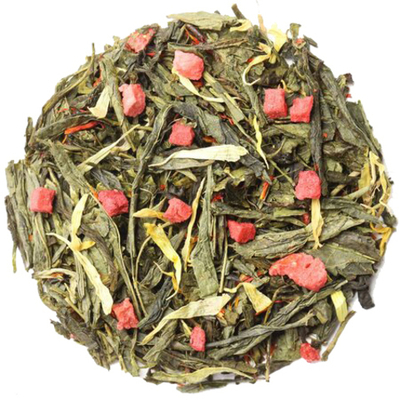 Чай арома Клубника & Сливки зеленый