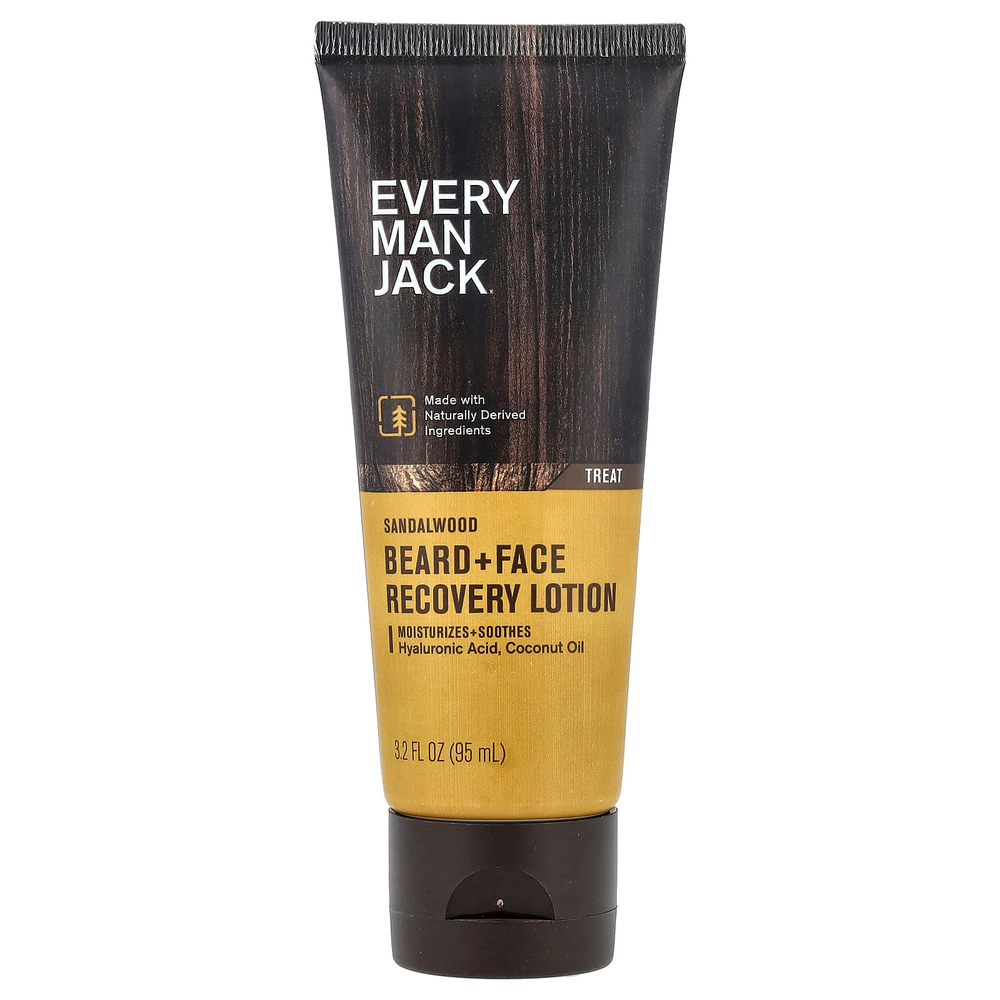 Every Man Jack, восстанавливающий лосьон для бороды и лица, сандаловое дерево, 95 мл (3,2 жидк. унции)