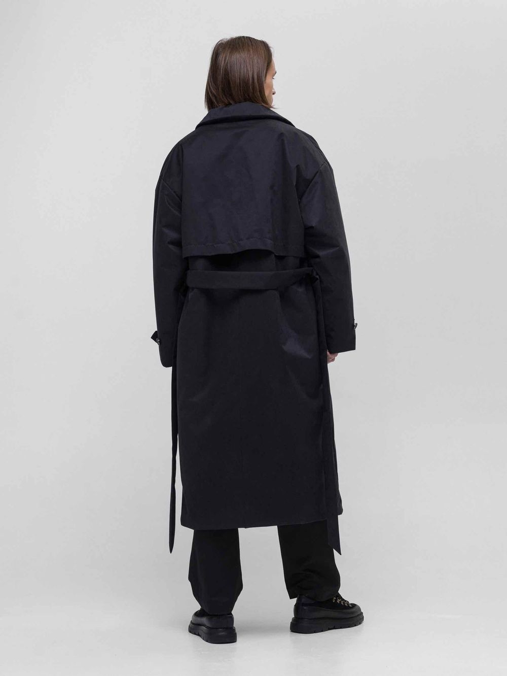 Плащ FOS Утепленный Термофин 200 Мужской Черный