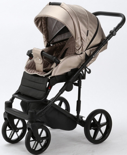 Детская коляска Adamex Zico Deluxe 2 в 1 Z-SM06 СВ.БЕЖ.ПЕРЛ КОЖА