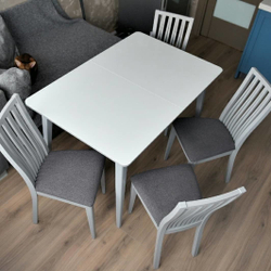 Стол обеденный Арека ПР 90х60 (бук/тон шале/тон подстолья 1/ножка 7)