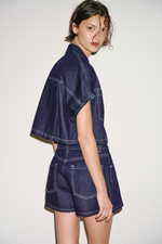 Z1975 Комплект из короткой джинсовой рубашки - ZARA