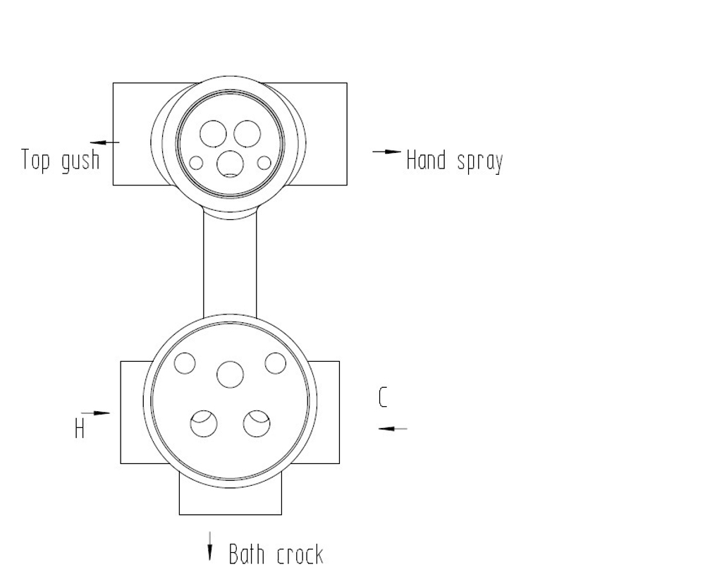Душевая система встроенная  Bronze de Luxe  WINDSOR 10138R лейка "Круг