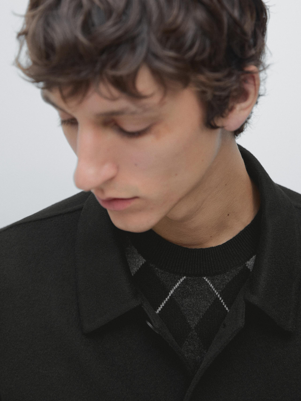 Massimo Dutti Короткая тонкая куртка, черный