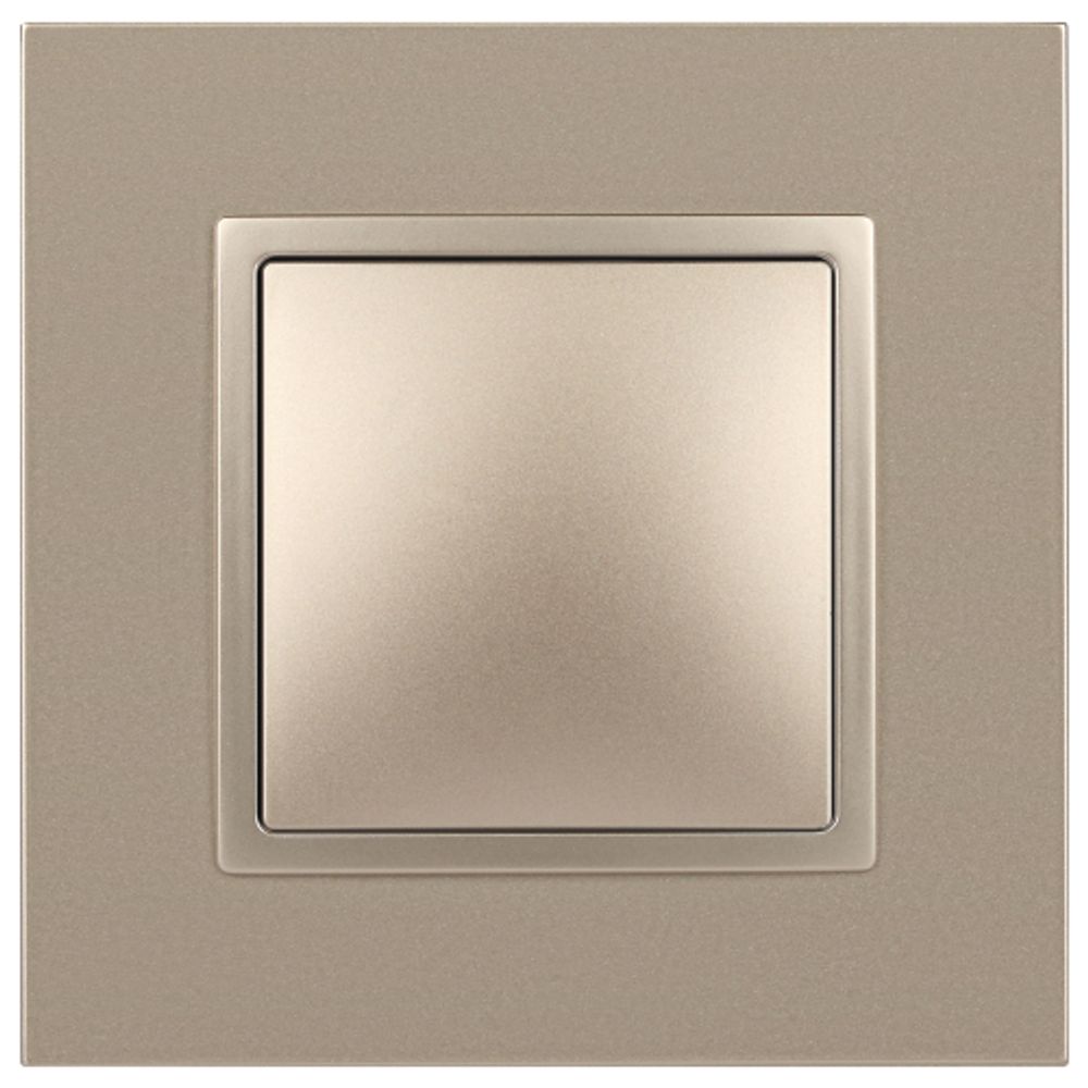 14-1111-04 ЭРА Кнопка, 10АХ-250В, Elegance, шампань