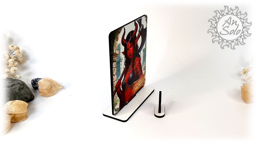 Женский аватар Тифлинг Варвар для настольных игр, ДНД