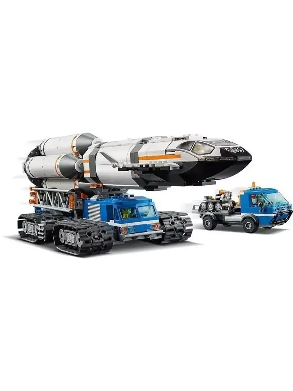 Конструктор Сити Площадка и транспорт для ракеты 1097дет.
