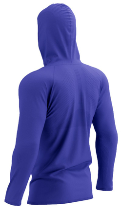 Мужская теннисная кофта Compressport 3D Thermo Seamless Zip - небесный
