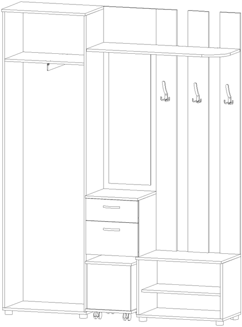 Прихожая Кристина Ясень Шимо комбинированный