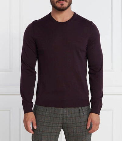 Хлопковый свитер leno-p BOSS BLACK - бордовый(50468239)