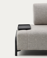 Диван 3-х местный Compo c маленьким подносом серый