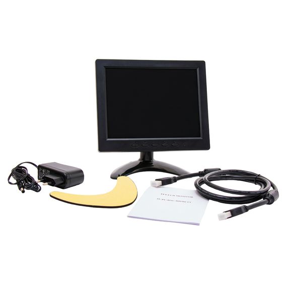 Монитор POScenter 8&quot; TFT LED (VGA+AV+HDMI) (800х600, 4:3, HDMI 1,5 м, подставка, БП), черный, арт. SH8-VAD86-4315SB