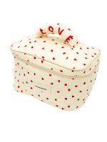 COSMETIC BAG - КОСМЕТИЧКА ТКАНЕВАЯ "LOVE" В КРАСНОЙ ГАММЕ
