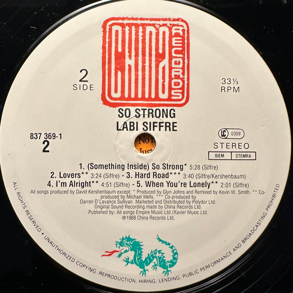Labi Siffre ‎– So Strong (Европа 1989г.)