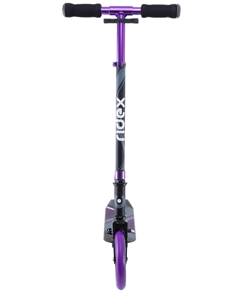 Самокат городской RIDEX Liquid 180 мм, черный/фиолетовый