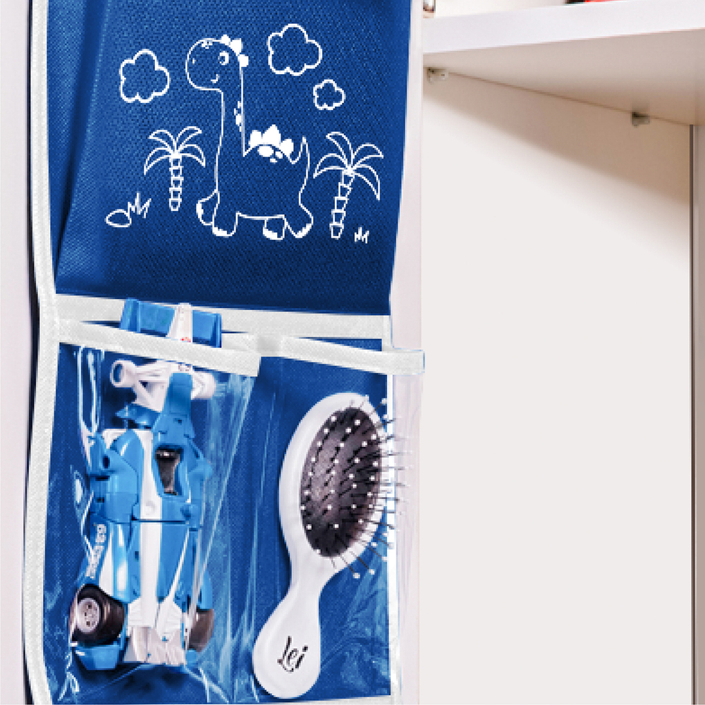 Кармашки для детского сада на резинке. Динозавр