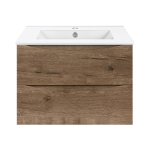 База под керамическую раковину Mia 600 подвесная, 2 выкатных ящика soft close, V.Oak