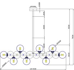 Люстра на штанге Arte Lamp