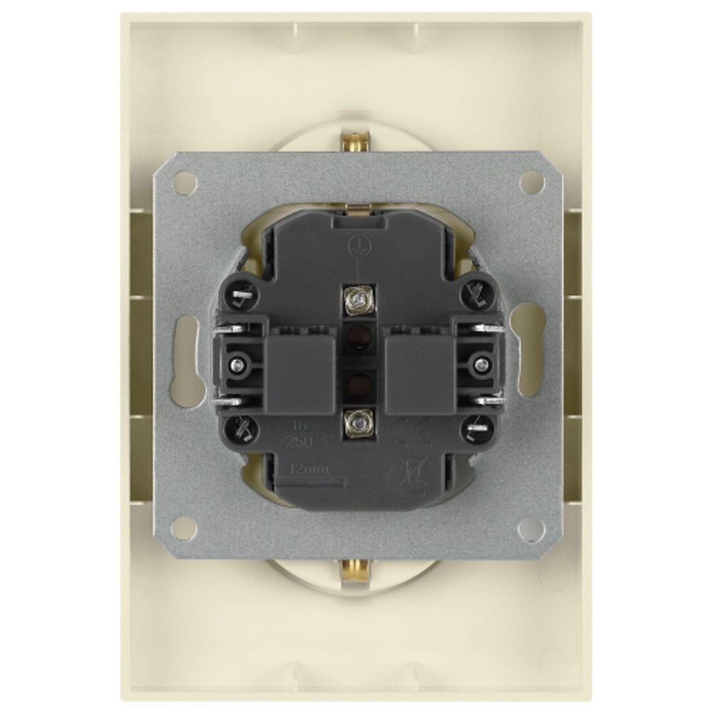 Розетка ЭРА Arktik 16-2105-02 двойная с заземлением 2X2P+E Schuko со шторками 16А-250В слоновая кость | Эра Arktik