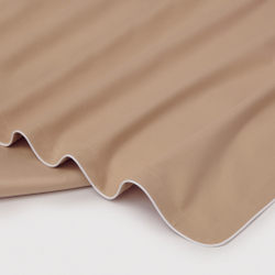 Постельное белье 2 спальное евро Сlaire&Caroll Lune+ бежевое с белым кантом