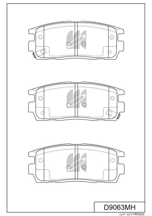 Дисковые тормозные колодки KASHIYAMA (противоскрипная пластина в компл.) D9063MH