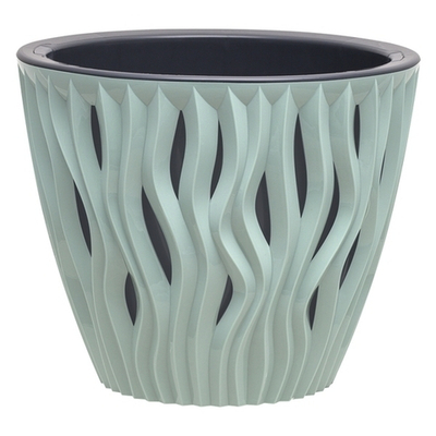 Кашпо для цветов пластиковое 7,5л d-25см «Вдохновение» Нефрит
