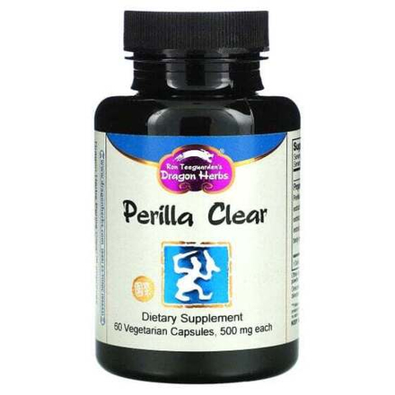 Растительные экстракты и настойки Dragon Herbs ( Ron Teeguarden ), Perilla Clear, 500 мг, 60 вегетарианских капсул