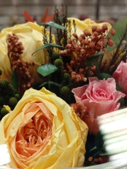 натуральные цветы в стекле, вакуум