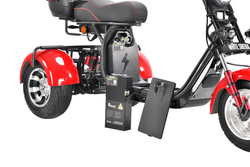 Электроскутер Citycoco White Siberia PRO Trike 3000W Красный