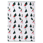 Плед из хлопка с новогодним рисунком let's ski из коллекции new year essential, 130x180 см