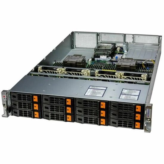 Сервер Supermicro SYS-621H-TN12R-87 Rack Mount 2U, Intel C741, No CPU 2x Socket 4677, No Ram 32x DDR5, No HDD 12x 3.5" HotSwap (8x SATA + 4x NVMe) + 2x M.2 SATA/NVMe M-Key 2280/22110, 1x RJ-45, 2x