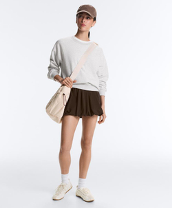 Oysho Юбка-баллон high rise Compressive, темно-коричневый