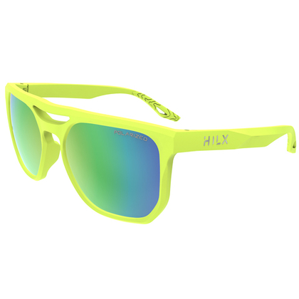 Спортивные очки HILX Carnage / Matt Solid Neon Yellow / Green Polarized Lens