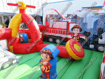 Надувной батут "Пожарные"