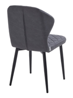 Стул М-City DISAUR Монро, Cyprus-13 темно-серый, искусственная замша, Черный каркас