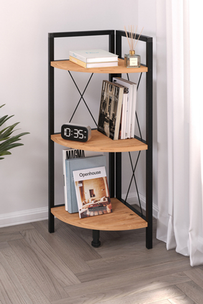 Угловой стеллаж 90х35 - сосна