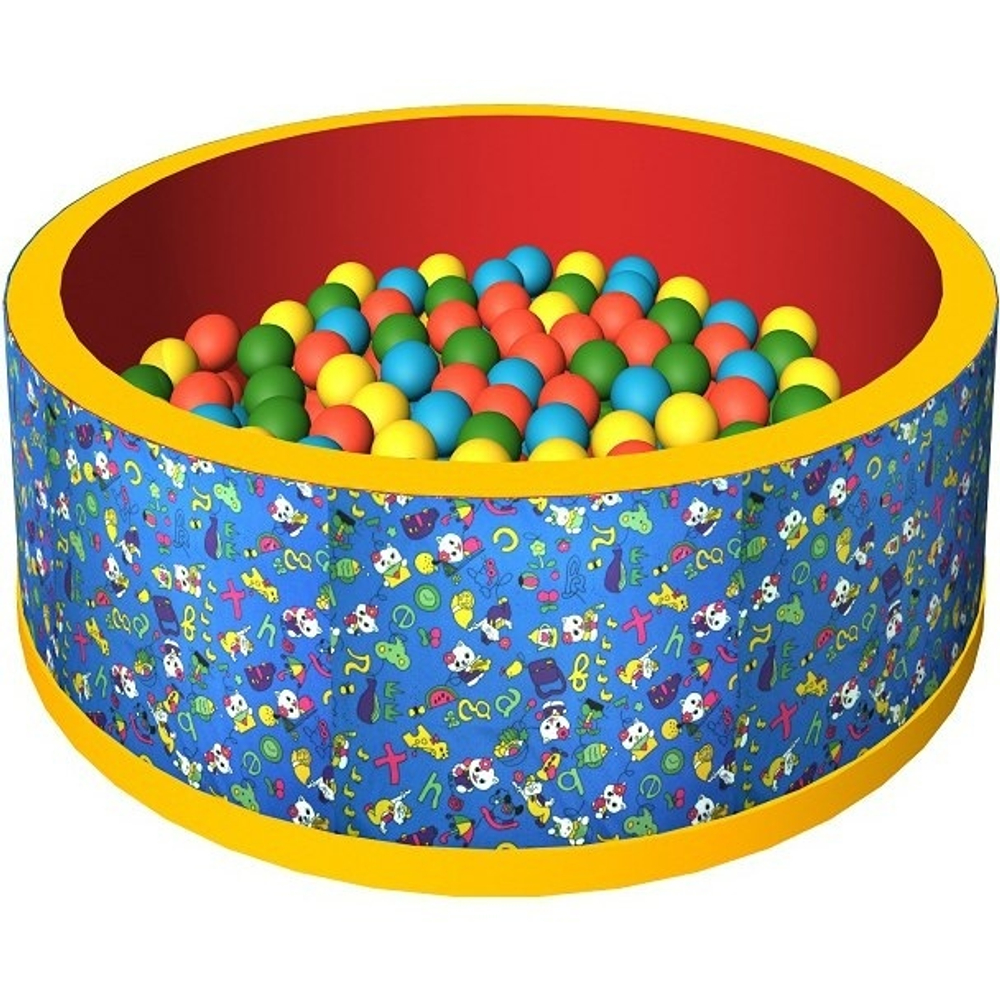 Бассейн сухой с шариками синий Диам100см, в33см, 200 шариков №4   9-0210