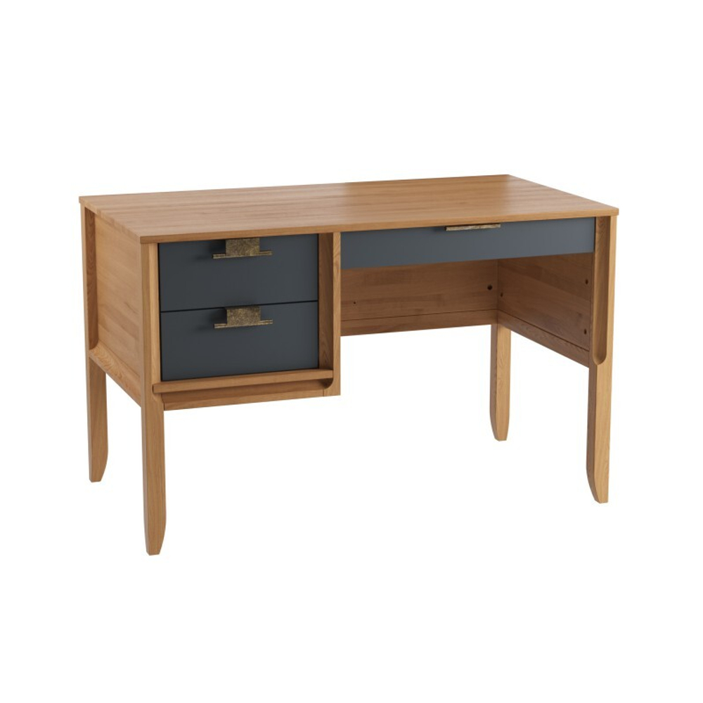 Стол письменный «Бридж» однотумбовый браун/серый 7012