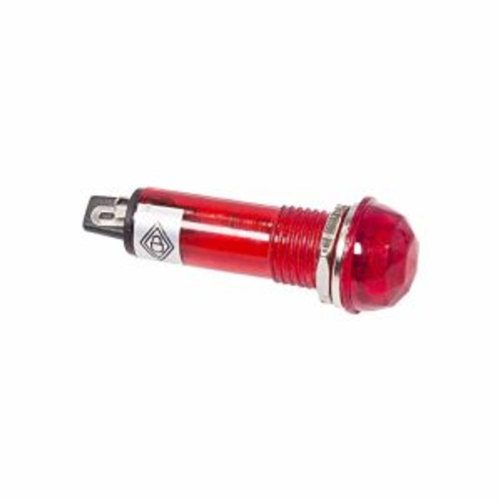 Индикатор ГРАНЕНЫЙ ø10.2 220В красный с подсветкой (RWE-205) REXANT