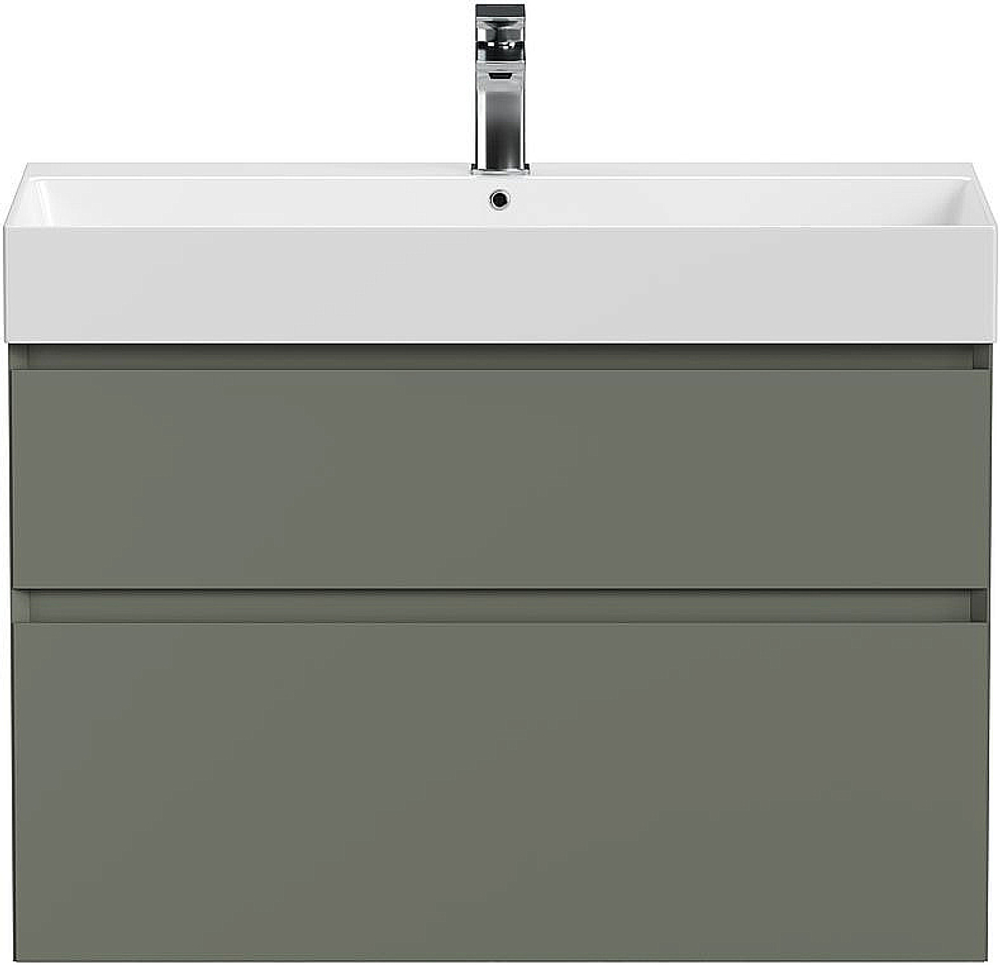 Тумба с раковиной Allen Brau Infinity 85 1.210026.CGM олива матовая