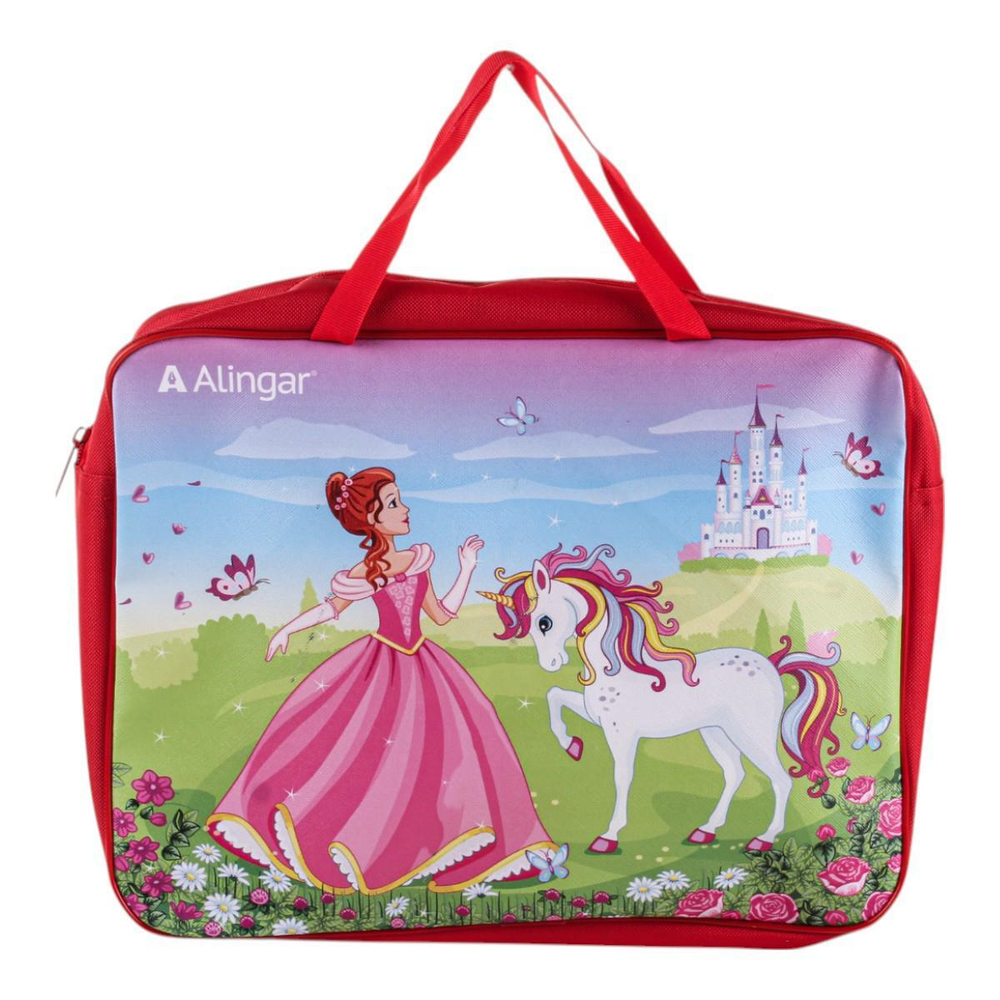 Папка А4 с ручками, текстиль с кожзамом, 50мм, микс12 дизайнов