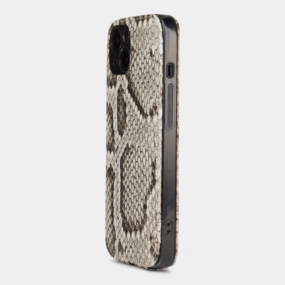 Чехол для iPhone 14 из кожи питона, цвета Natur