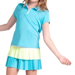 Теннисная юбка для девочки Lucky in Love Sunset Spin Doubles Pleated - parrot