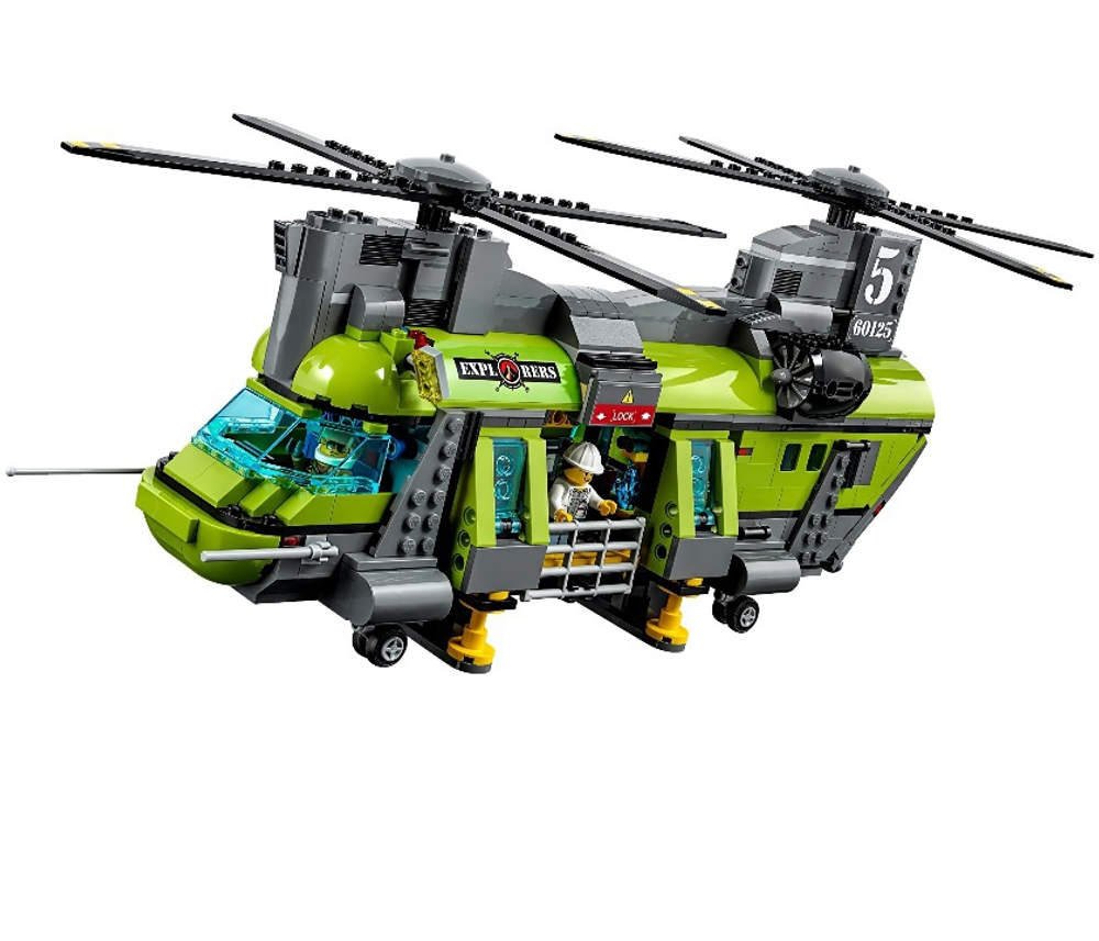 LEGO City: Тяжёлый транспортный вертолёт Вулкан 60125 — Volcano Heavy-Lift Helicopter — Лего Сити Город