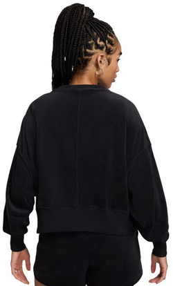 Женская Кофта теннисная Nike Court Heritage Oversized Crew-Neck Graphic Tennis - черный