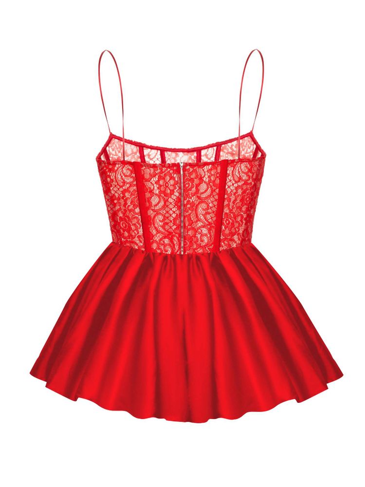 Кружевной топ с баской