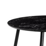 Стол стеклянный Woodville Кловис вставка стекло черный мрамор, черный
