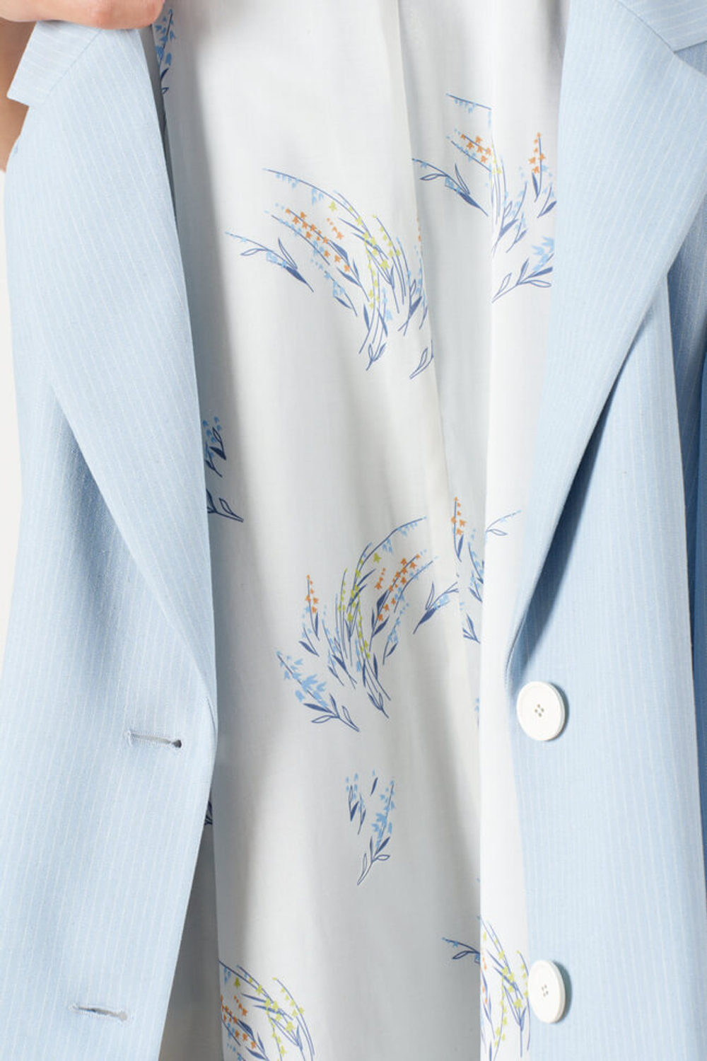 1913 Жакет женский (голубой полоска)