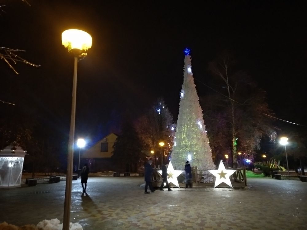 Уличная елка каркасная «Евро-2 белая» (белая пвх) 27 м