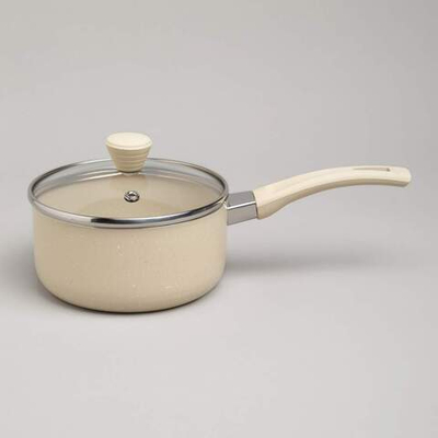 Ковш 1л со стеклянной крышкой, с а/пр, с ручкой soft-touch